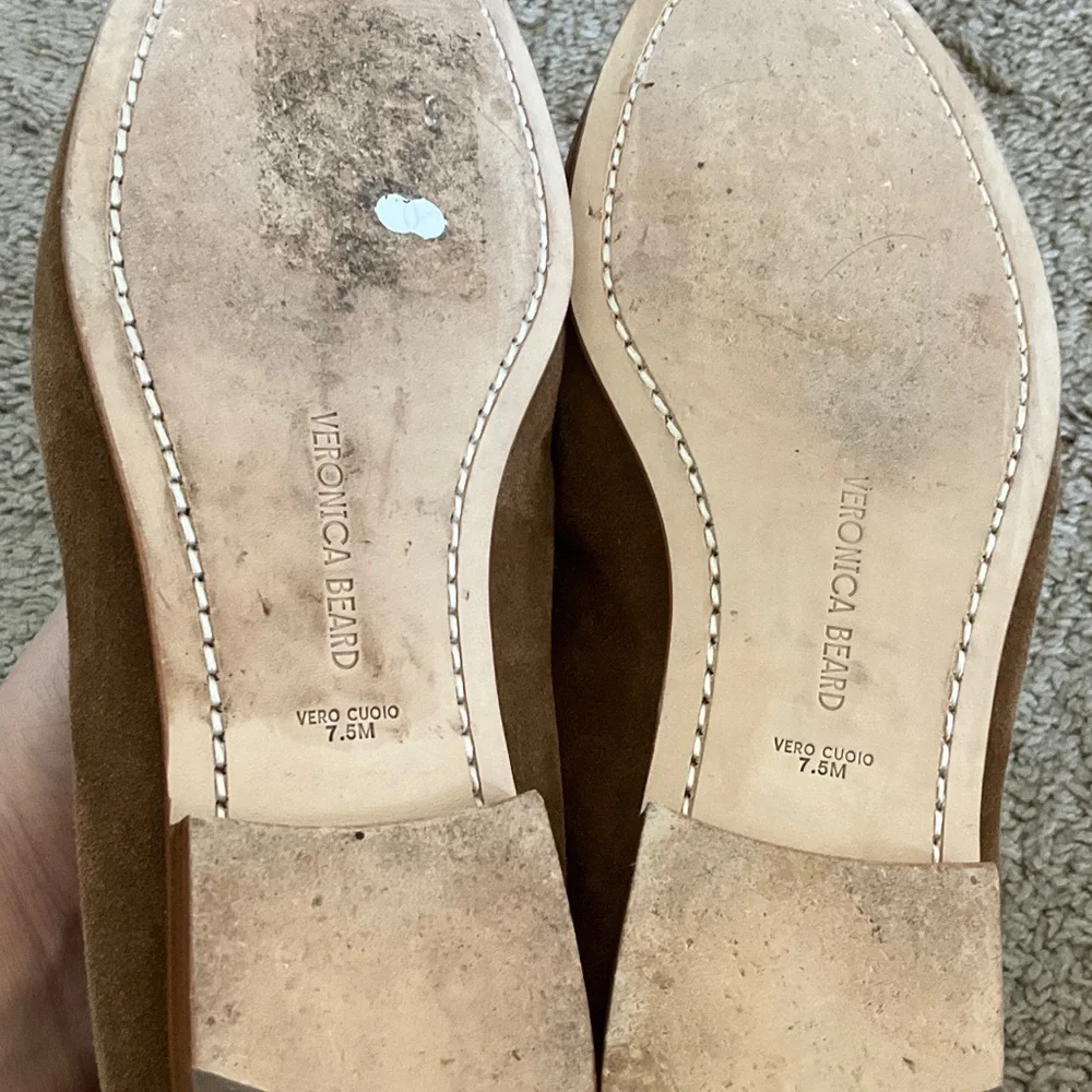 Veronica Beard Woven Tan Loafers - Picture 8 of 9